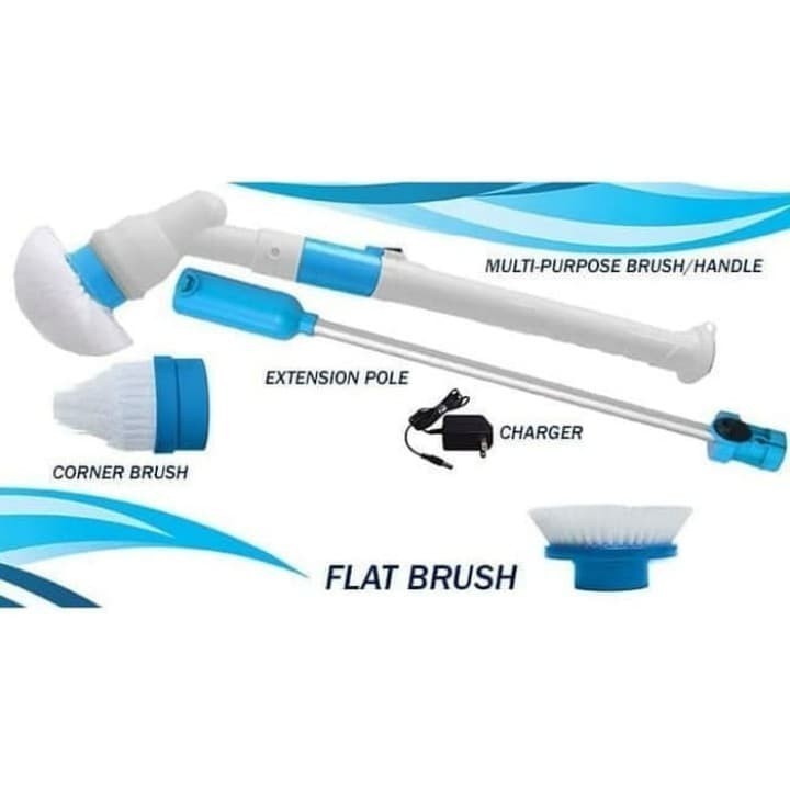 Sikat Elektrik Pel Otomatis Scrub Lantai Dinding Tembok WC | Portable Electric Cleaning Brush