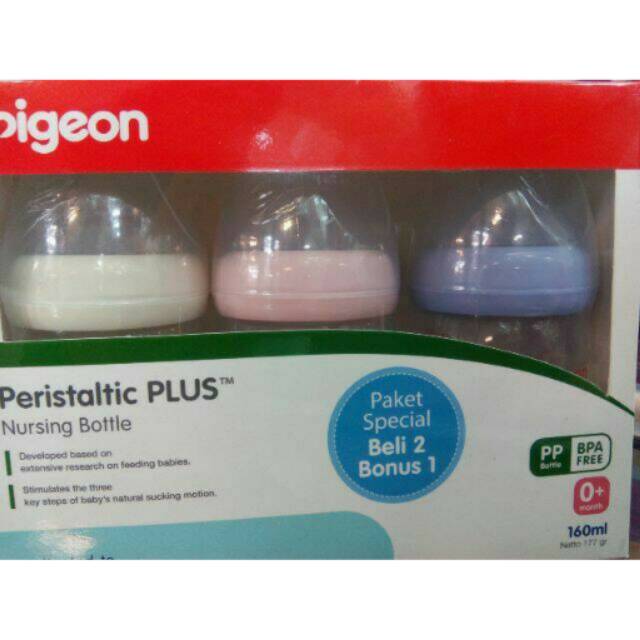 PIGEON Botol Wide Neck 160ml promo 2 + 1