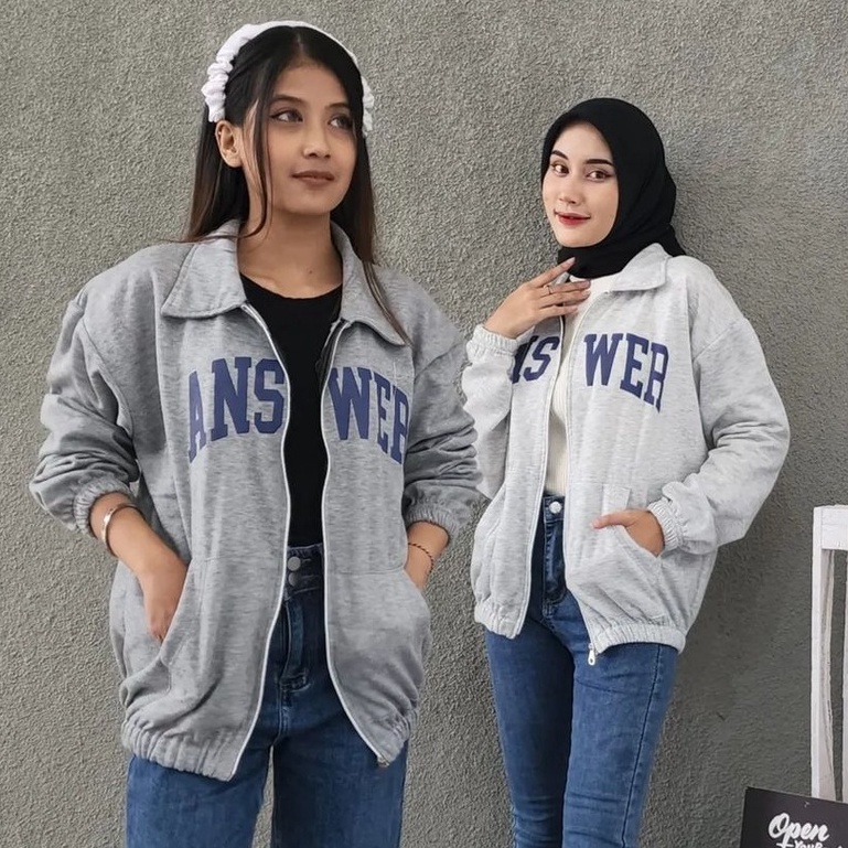 Answer Jaket Oversize - Jaket Wanita Kekinian