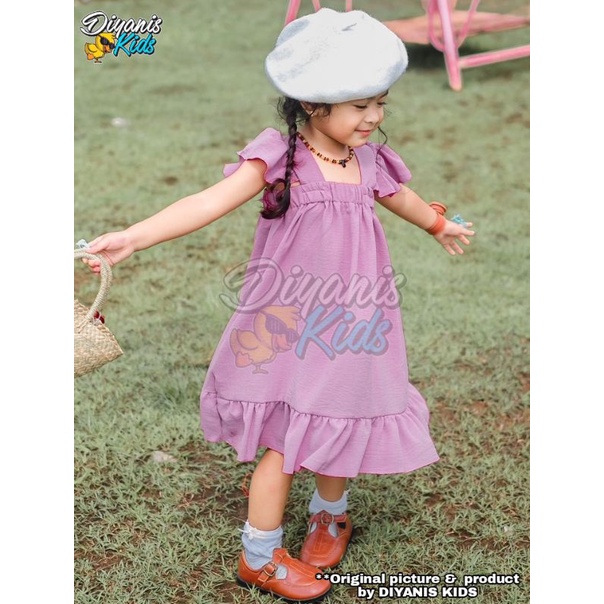 (6 bulan-7 Tahun) SABELA-Dress anak perempuan| Dress baju anak perempuan | Dress baju bayi | Gaun pesta anak bayi ori diyanis kids