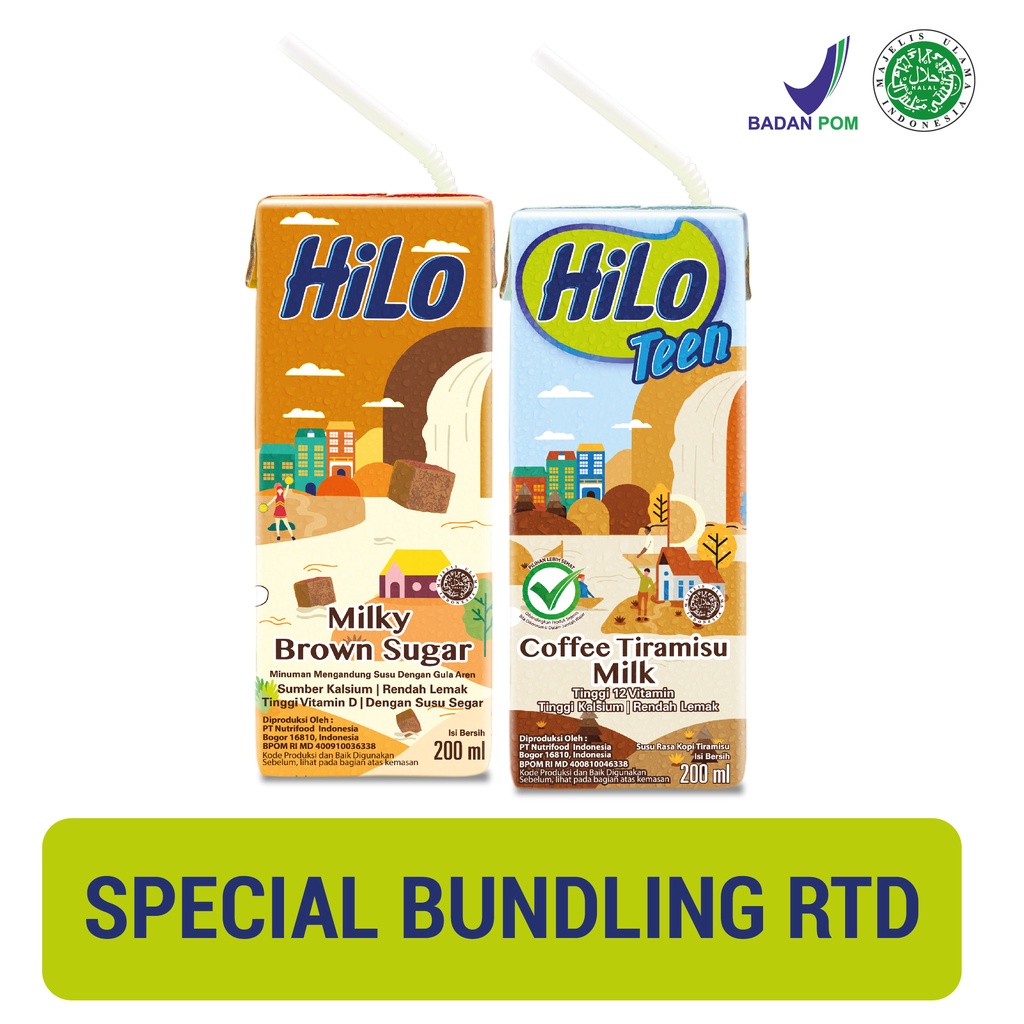 

Special Bundle - Hilo RTD Milky Brown Sugar 200 ml + HiLo Teen RTD Coffee Tiramisu 200ml