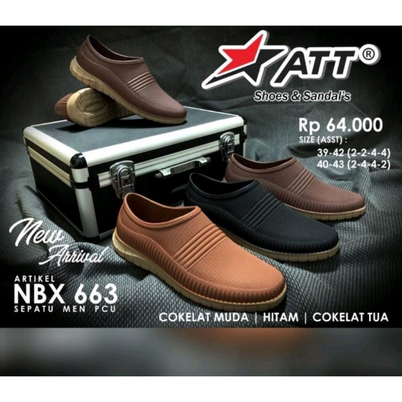 Sepatu Karet Pria  ATT NBX 663/ Sepatu Karet Anti Air/ Sepatu Karet Slip On uk 40-43