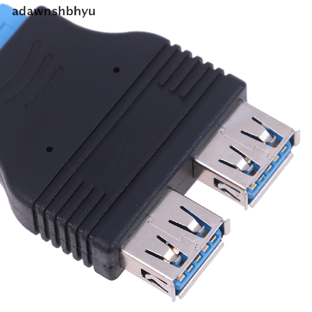 Adawnshbhyu Motherboard 2port USB 3.0 female to 20pin header female Adaptor Sambung