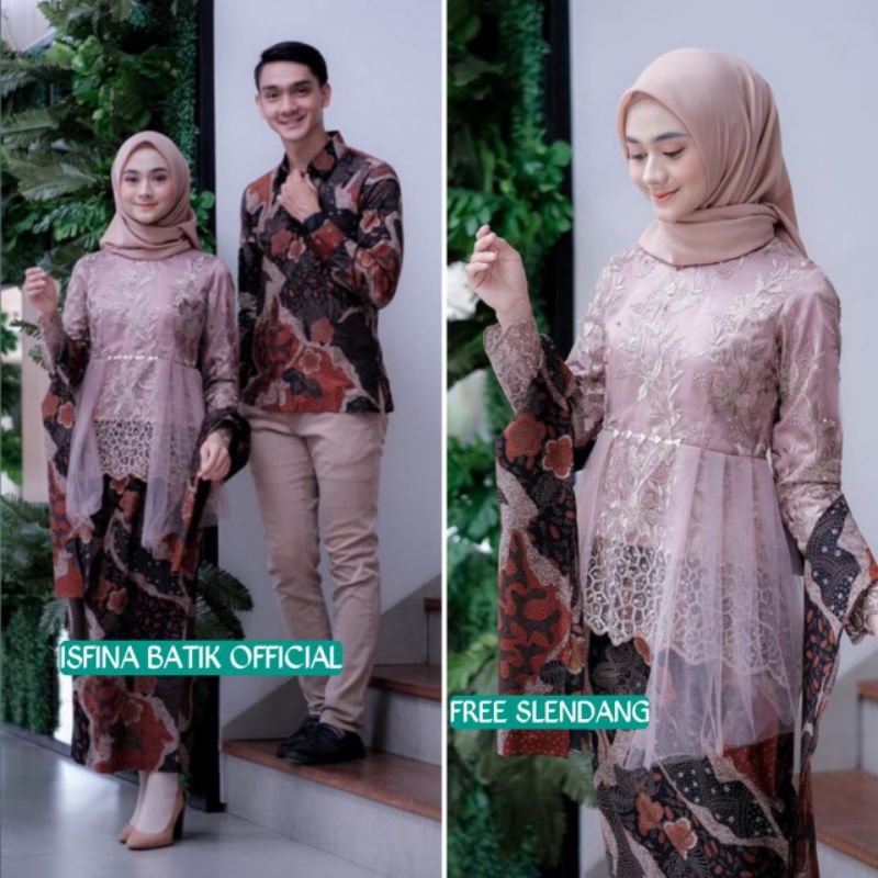 Couple Kebaya Modern Baju Wisuda Tunangan Lamaran Terbaru Baju Batik Brokat Couple anisa