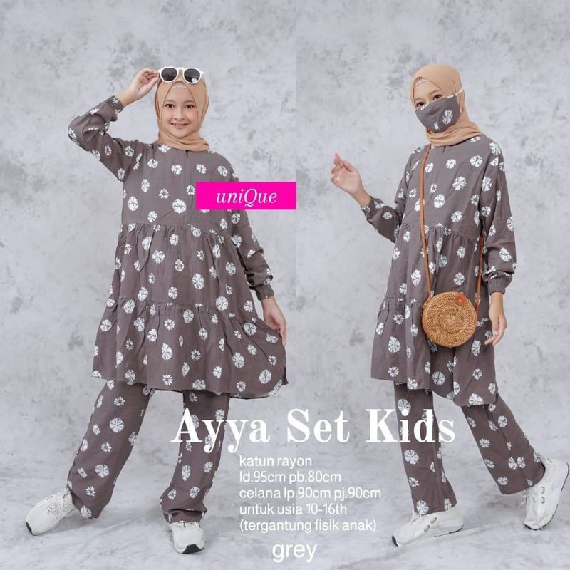 SL AYA SET, TINGGAL DUA WARNA YA BAHAN KATUN RAYON YA KAK.