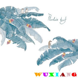 wuxiang Daun pisang biru dekorasi ruangan stiker dinding wuxiang Daun pisang biru dekorasi ruangan stiker dinding