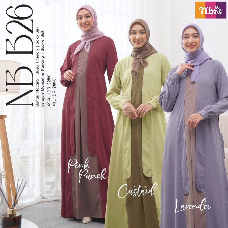Sale / Promo / Diskon Gamis Nibras Ori NB B26 Berlabel Nibras Harga Murah Berkualitas / Dress Nibras