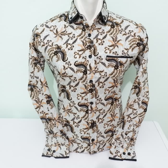Kemeja Batik Pria Tangan Panjang Merk DANCUS 271201