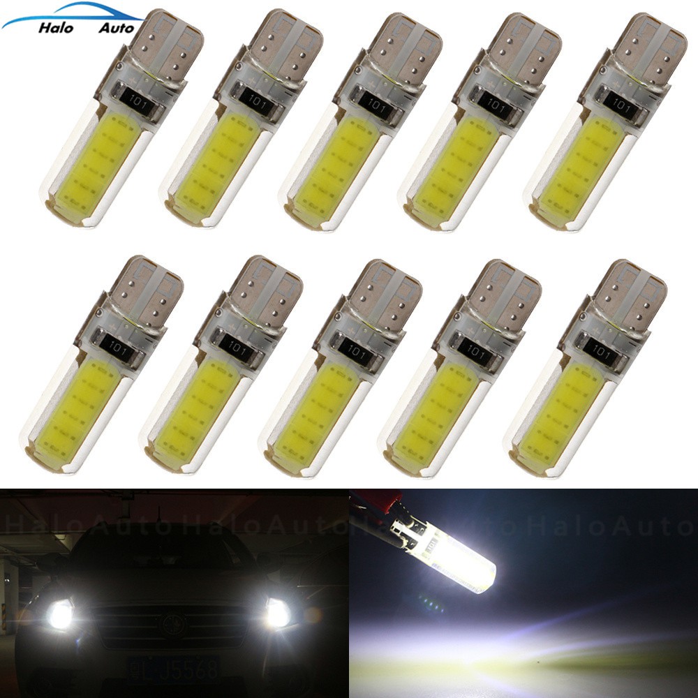 1 pc Lampu Indikator 12 LED T10 194 168 COB 12SMD W5W 12V DC untuk Membaca