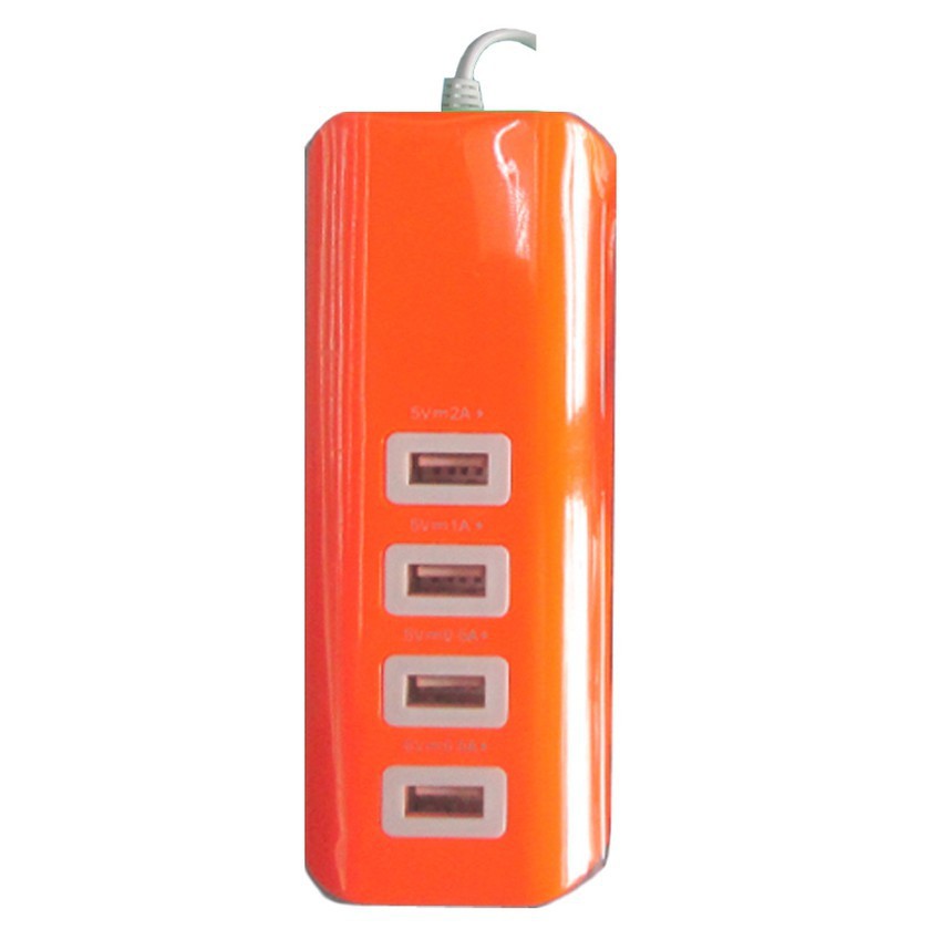 Port usb Charger port usb hub USB Charger 4 Port - Oranye 639293