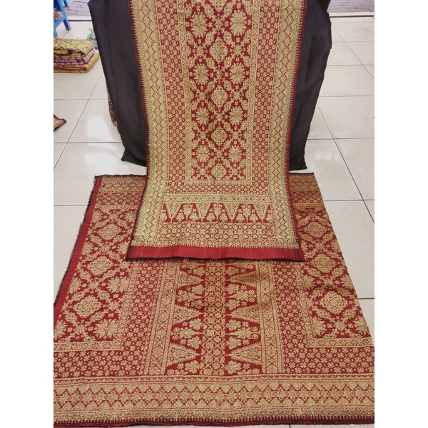 songket palembang lepus gebeng asli tenun