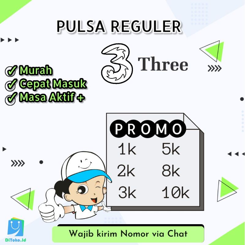 PULSA Tri Mulai 1k - 10k