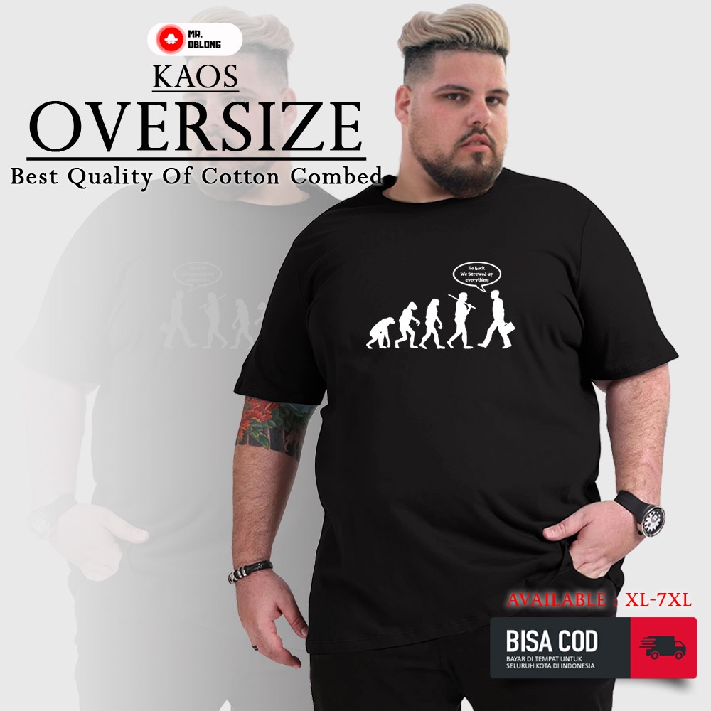 Kaos Oversize Pria Cowok Laki Laki Distro Original Ori Jumbo Big Size Besar XXL 2XL 3XL 4XL 5XL 6XL 