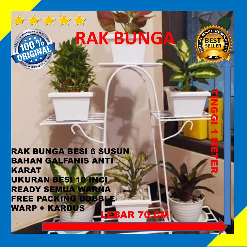 Rak Bunga Besi 6 Susun