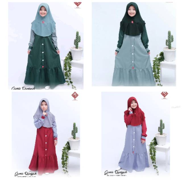 Gamis daniyah anv kids size 5-14th