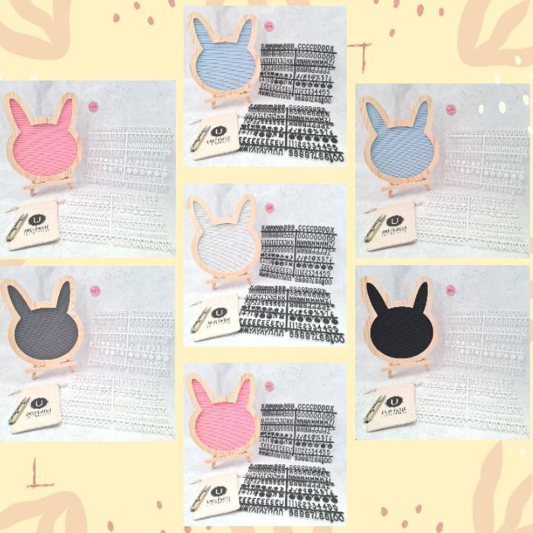 

[BUNNY] Letter board message box light box papan nama bayi huruf babyborn (ART. C7202)