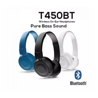 (TWS) Headset Handsfree T450BT Wireless On Ear Headphones PureBass Sound