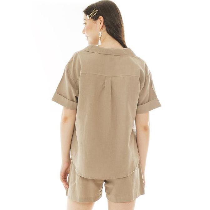 New Arrive May Blouse In Olive- Beatrice Clothing Buruan