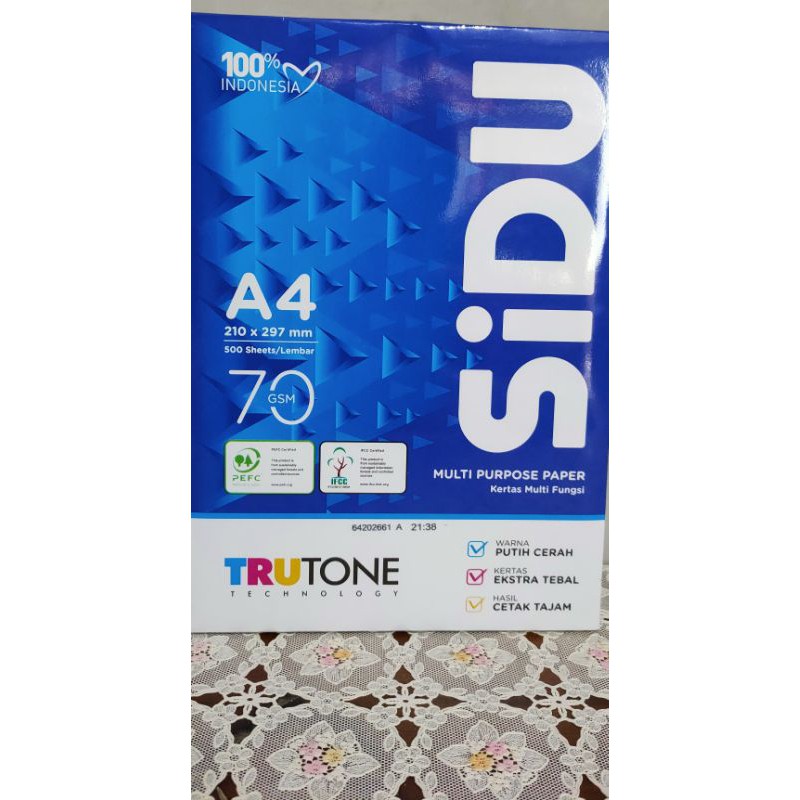 

SIDU 70 GSM ( A4 ) 500 Lembar