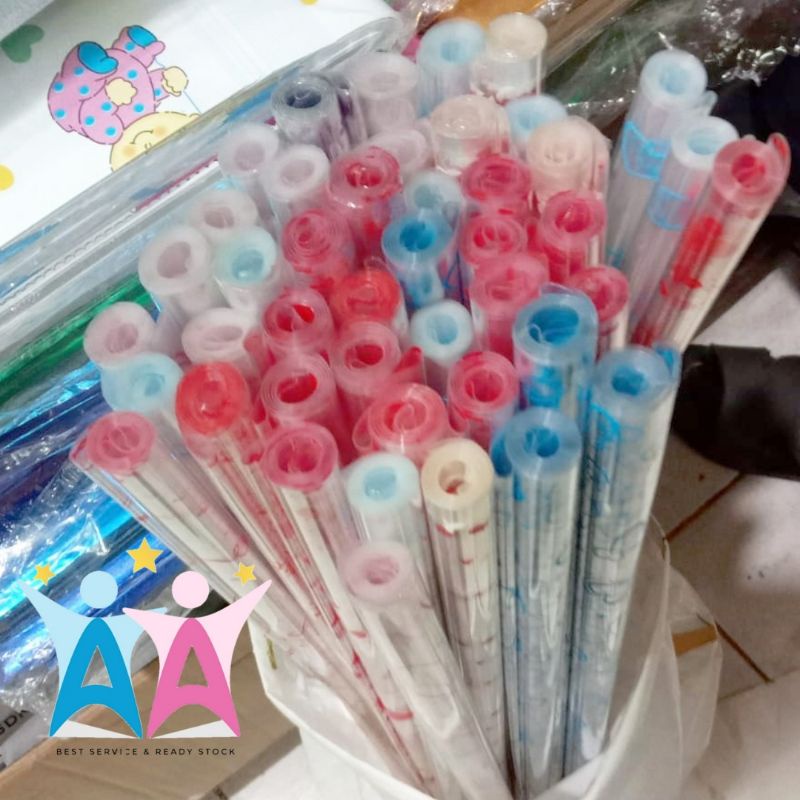 

TEBAL Plastik Parcel Motif Besar Transparan Packing bungkus Kado plastik bening