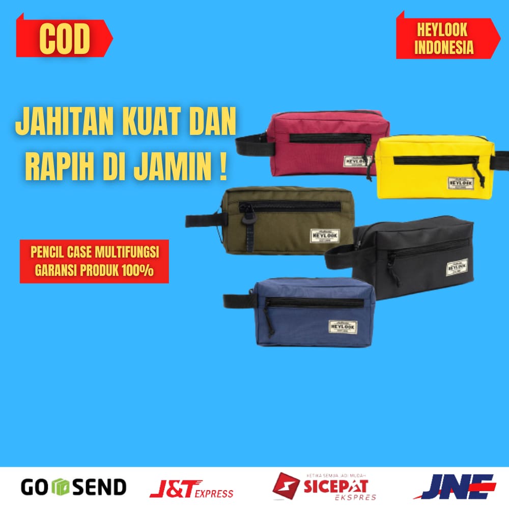 

HEYLOOK ID - Dompet Pensil Tempat Alat Tulis Pensil Besar Jumbo Lucu Dan Unik Polos Resleting Kotak Pensil Pencil Case Aesthetic Korea Anak Laki Laki Cowok Perempuan Murah