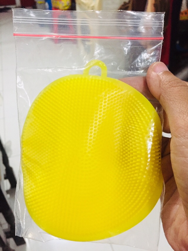 Spons Cuci Piring Bulat Silikon Multifungsi / Pencuci Piring Panci Spon