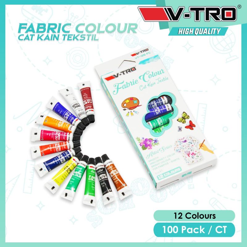 

Cat Kain Fabric Colour Vtro 12Warna