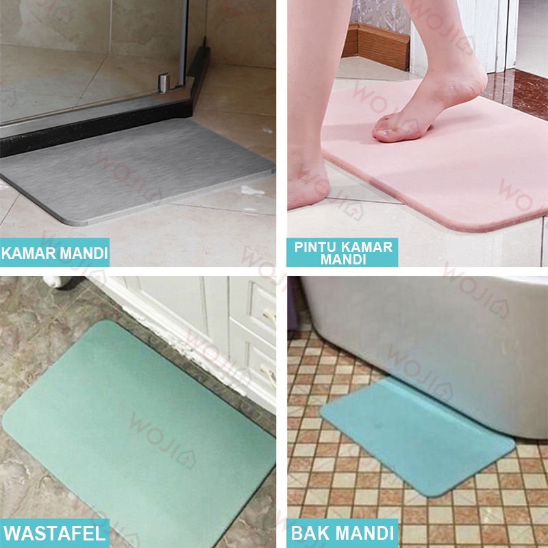 Keset Diatomite Cepat Kering Anti Bau Slip Bath Mat Kaki Kamar Mandi