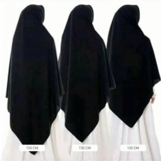 [HUSNA HIJAB] Khimar Segi Empat Polos Wolfis 130CM / Jilbab Segi Empat Polos Wolfis 130CM / Kerudung Segi Empat