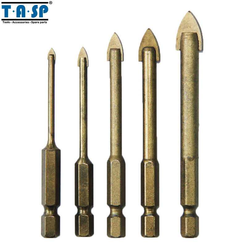 Mata Bor Tungsten Drill Ceramic Kaca Bit ukuran 4 5 6 8 10mm 5PCS