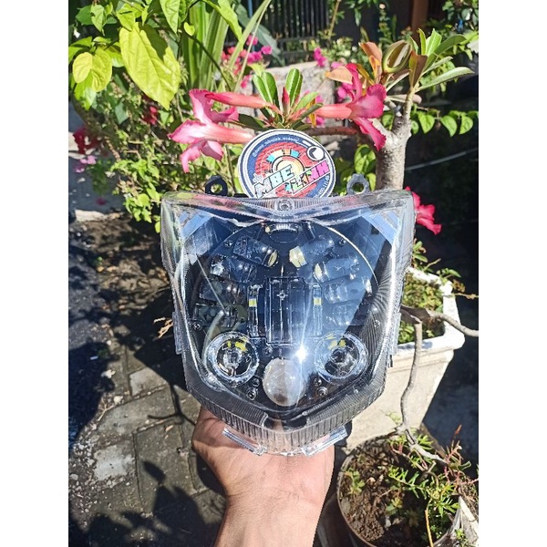 PRE ORDER Reflektor Lampu Depan CB150R OLD Modif Daymaker Lawasan 5.75 inchi 16 LED