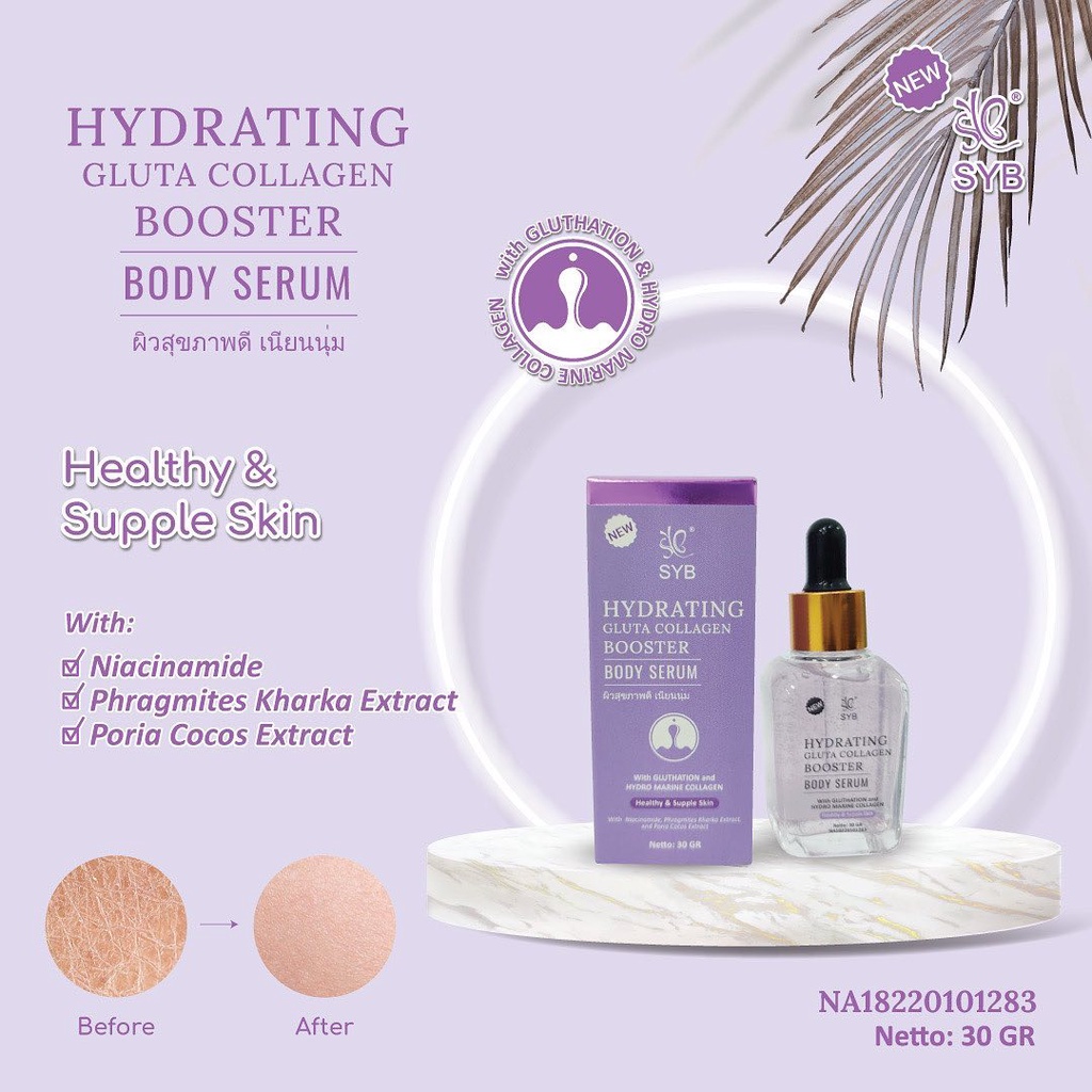 READY NEW SYB BOOSTER BODY SERUM / Acne Glow / Aha Brightening / Gluta Collagen COLAGEN