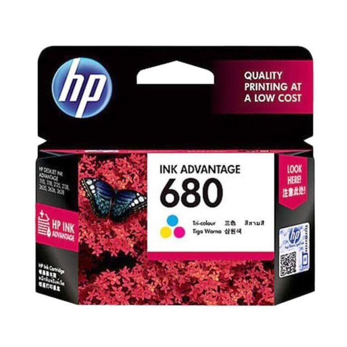 Ink cartridge advantage Hp 680 tri Colour for Printer Deskjet 1118 1115 2135 2138 3635 3638 3835 4675 4678 - Tinta color warna