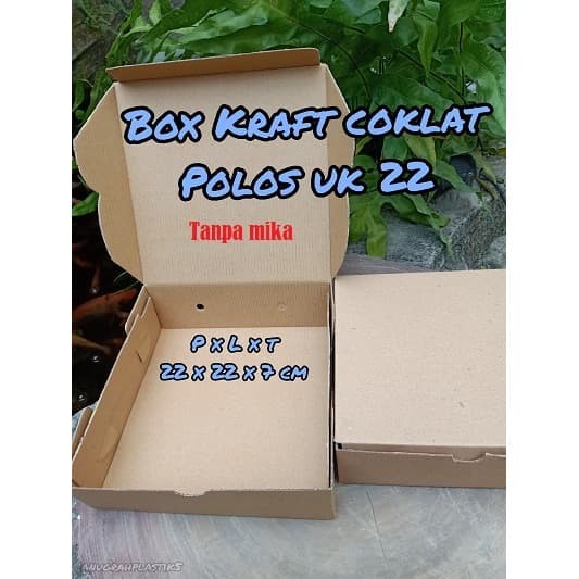 

Dus Kraft coklat polos uk 22 / box Kraft PERPACK