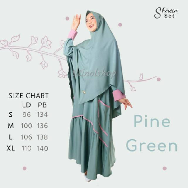 Shireen set original gerai mika/gamis original/wolycrepe premium