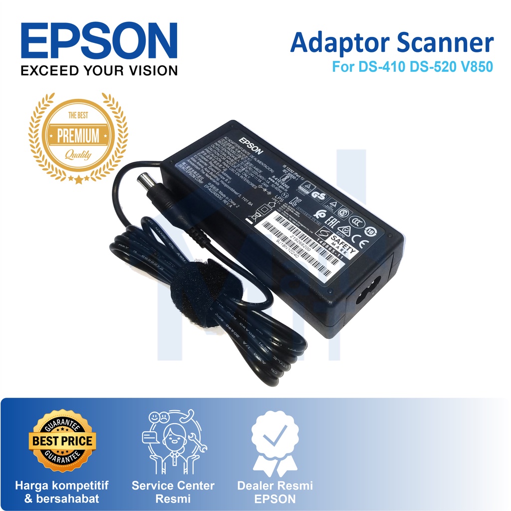 AC ADAPTOR EPSON DS410 DS-410 DS520 DS-520 PERFECTION V850 TMU220 TMT82 PM235 PM245 PM310 ORIGINAL