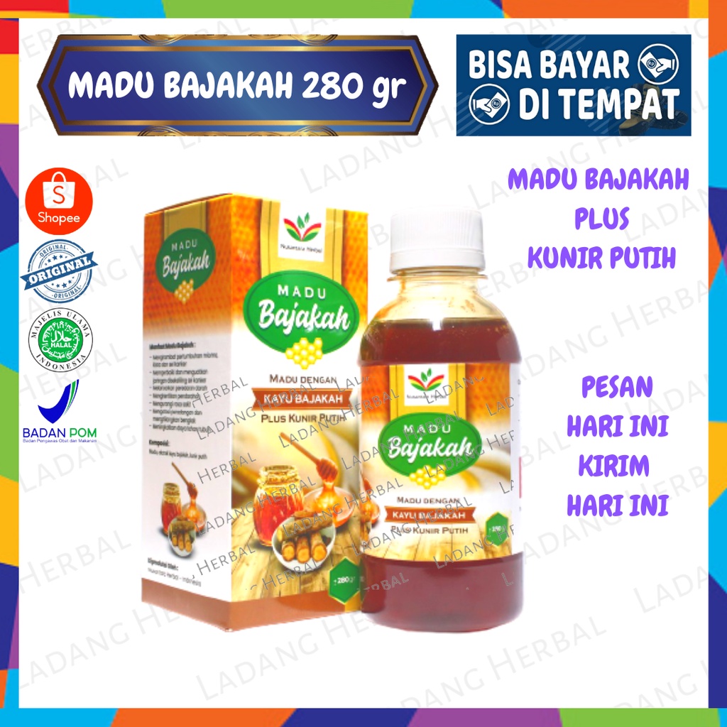 

Madu Kayu Bajakah Plus Kunir Putih Nusantara Herbal 280gram