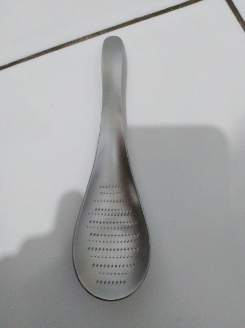 Fe? Alat Parutan Bahan Stainless Steel Bentuk Sendok Bubur Untuk Lemon/jahe/bawang Putih/dll