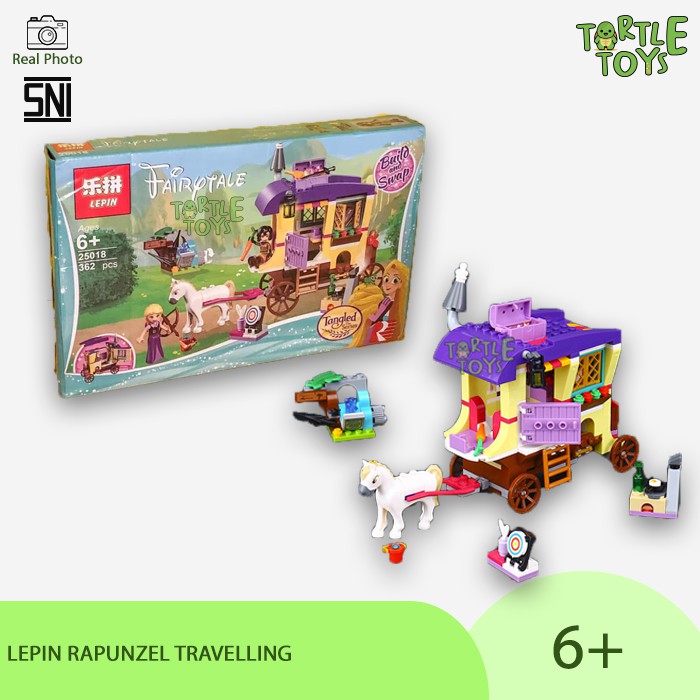 MAINAN ANAK BRICKS RAPUNZEL'S TRAVELLING CARAVAN 25018