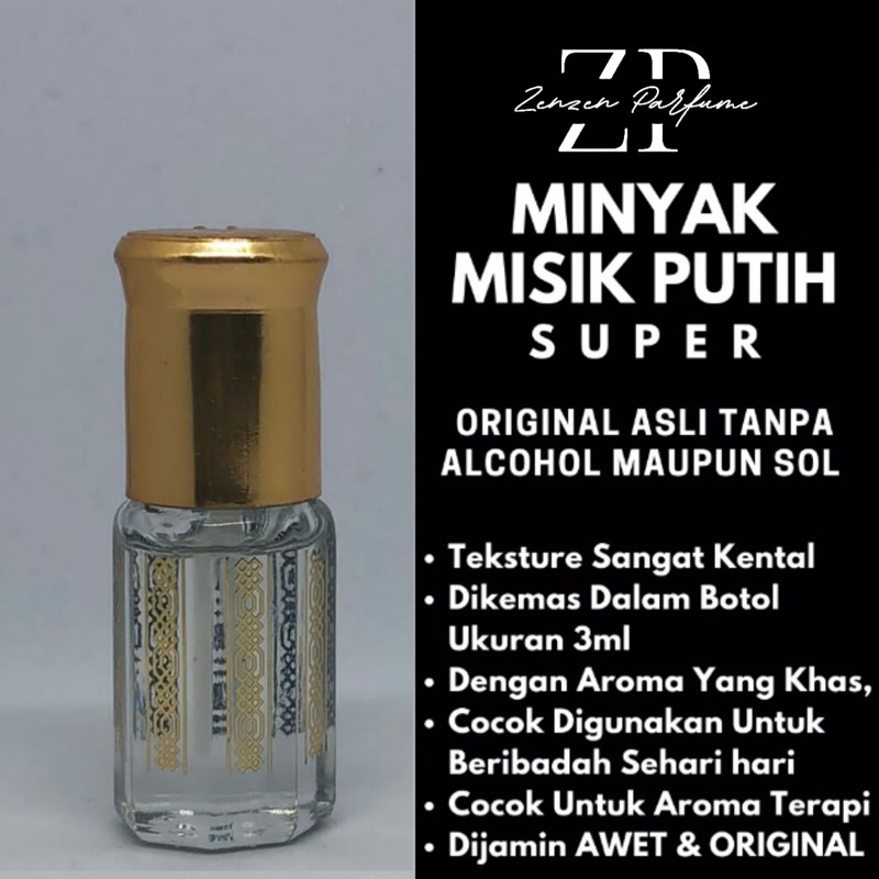 Parfum Best Seller / Misik Putih / Bibit Asli Misik Putih Kental / Misik Putih Saudi Original