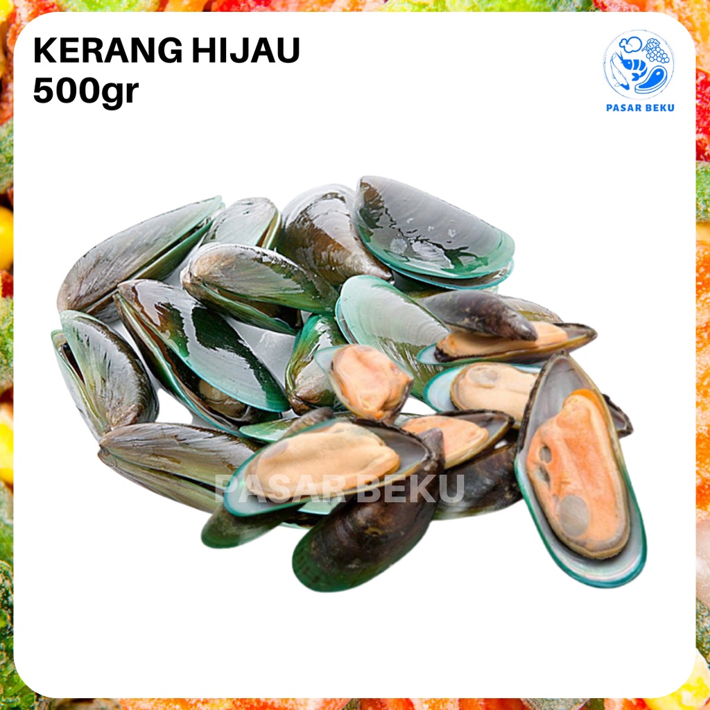 

Kerang Hijau 500gr Kerang Ijo Asam Manis Fresh Pasar Beku Padang