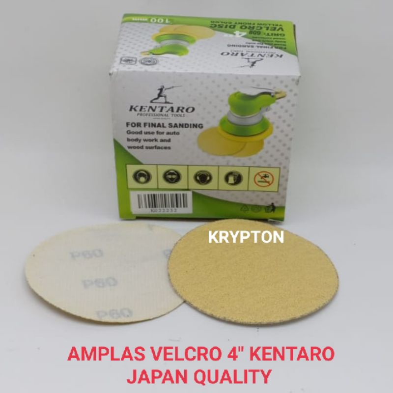 Amplas bulat Velcro 4&quot; kentaro Japan quality