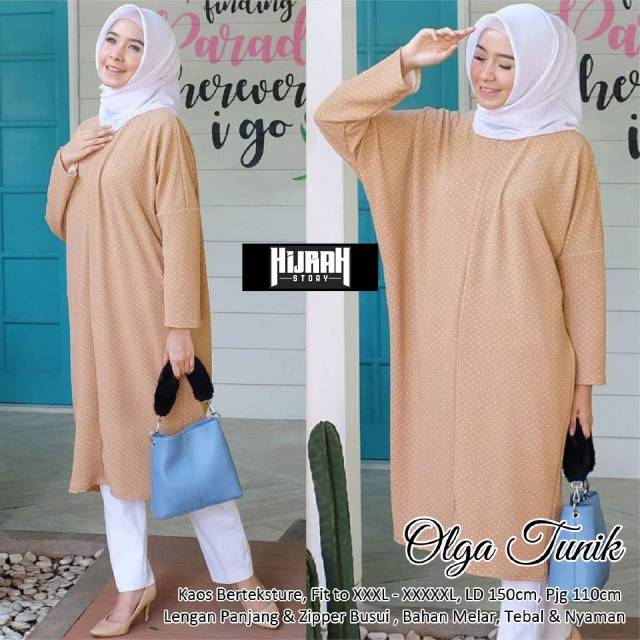 fashion muslimah atasan olga tunik