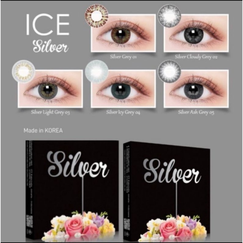 SOFTLENS ICE SILVER MINUS (-3.25 s/d -6.00) By EXOTICON / 15MM / Softlen Soflen Soflens