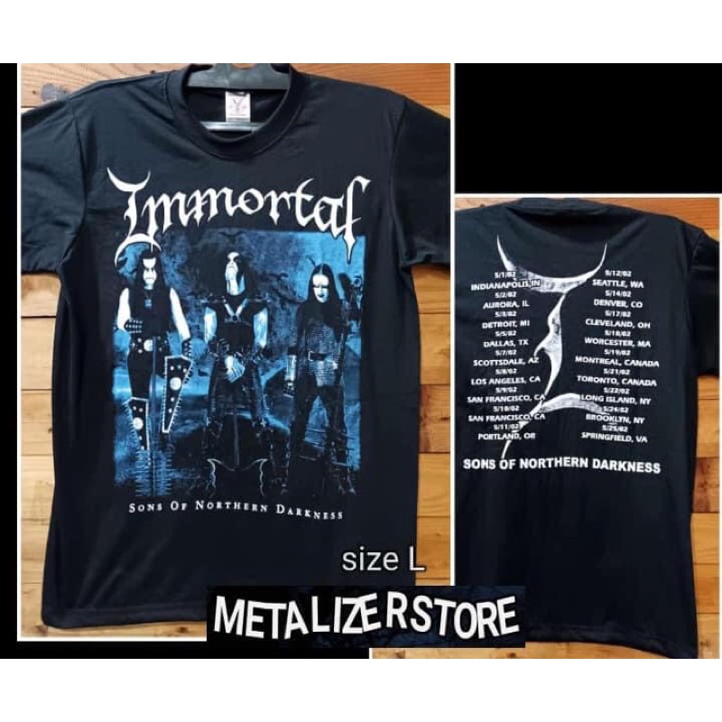KAOS MUSIK METAL ROCK ALTERNATIVE IMMORTAL ORIGINAL PRAPATAN REBEL