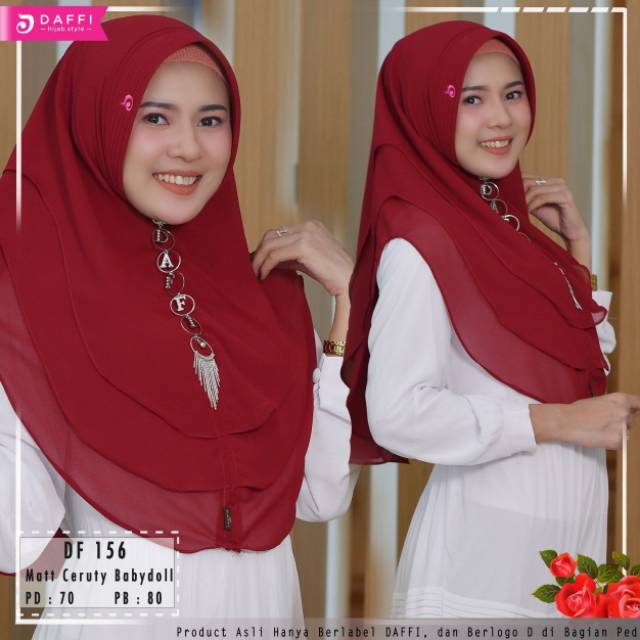 Hijab ORI Daffi DF 156/hijab instan /hijab standar