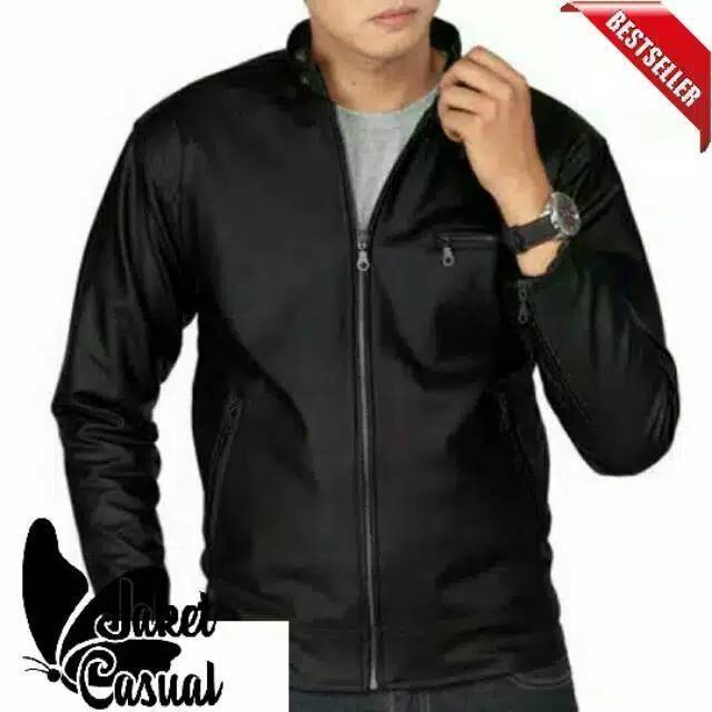 JAKET SEMI KULIT JAKET KULIT PRIA JEKET KULIT SINTETIS