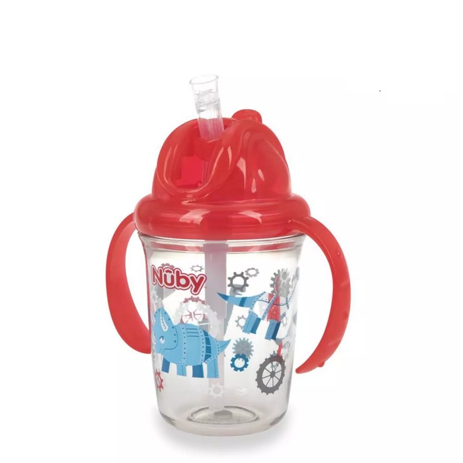 Botol Minum Anak Nuby Kids Tritan Glitter Fat Straw NB228 240ml