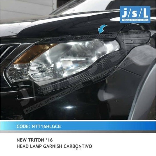 All New Triton Garnish Lampu Depan Karbon/Head Lamp Garnish Carbontivo