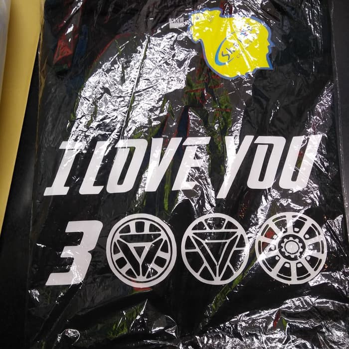 Kaos Avengers Endgame Iron Man Tony Stark I Love You 3000 Arc Reactor